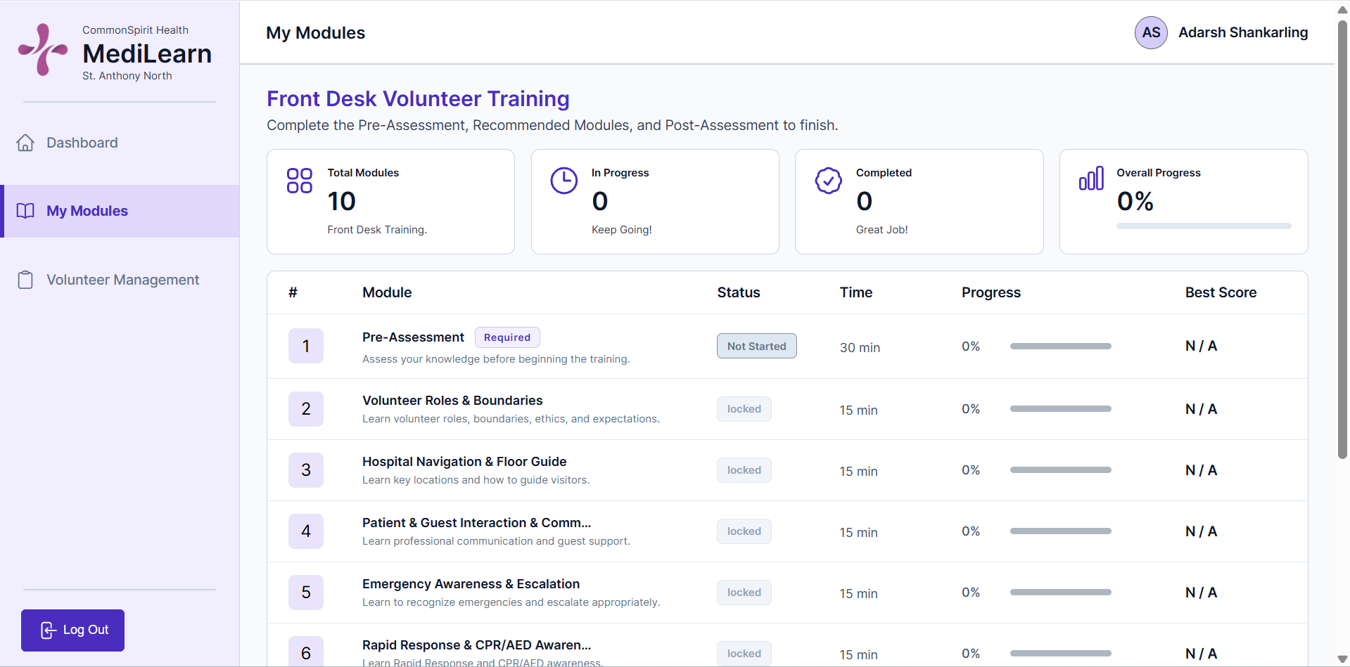 MediLearn Modules Preview